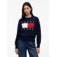 maillot femme  tommy hilfiger tjw flag sweater ext