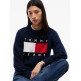 maillot femme  tommy hilfiger tjw flag sweater ext