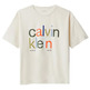 t-shirt garçon  calvin klein color logo graphic ss t-shirt