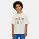t-shirt garçon  calvin klein color logo graphic ss t-shirt