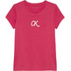 t-shirt fille  calvin klein glitter ck slim fit tee
