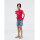 t-shirt fille  calvin klein glitter ck slim fit tee