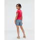 t-shirt fille  calvin klein glitter ck slim fit tee