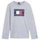 t-shirt garçon  th global stripe flag tee l/s