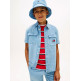 chemise garçon  tommy hilfiger wavy flag herringbone shirt ss