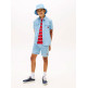chemise garçon  tommy hilfiger wavy flag herringbone shirt ss