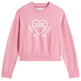 fille heart jacquard sweater thc