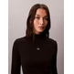 chemise femme calvin klein w ls woven label turtleneck