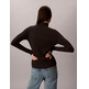 chemise femme calvin klein w ls woven label turtleneck