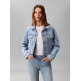 manteau femme  calvin klein w ls classic trucker coastal l