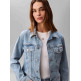 manteau femme  calvin klein w ls classic trucker coastal l