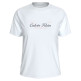 t-shirt femme  calvin klein w ss classic script two tone t