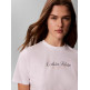 t-shirt femme  calvin klein w ss classic script two tone t
