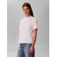 t-shirt femme  calvin klein w ss classic script two tone t