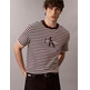 t-shirt homme calvin klein m ss 20s stripe maillot singelog