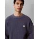 maillot homme  calvin klein m ls ez cotton waffle crwnk sw