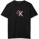 t-shirt homme  calvin klein m ss 30s whsl ckj 2tone ck gra