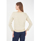 sweat-shirt femme  yes zee maglia donna jaquard, girocoll