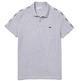 pôle en coton chiné avec bandes siglées homme lacoste
