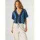 chemise femme  pepe jeans cleo tencel shirt