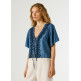chemise femme  pepe jeans cleo tencel shirt