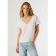 t-shirt femme  pepe jeans megan v-neck