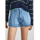 le short femme  pepe jeans a-line short uhw sky