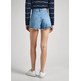 le short femme  pepe jeans a-line short uhw sky