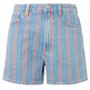 le short femme pepe jeans a-line short uhw stripe