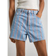 le short femme pepe jeans a-line short uhw stripe