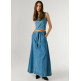 jupe femme  pepe jeans maxi skirt uhw belt