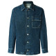chemise homme  pepe jeans otto overshirt petrol blue