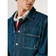 chemise homme  pepe jeans otto overshirt petrol blue
