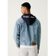 cazadora homme  pepe jeans hooded denim jacket