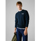 sweat-shirt homme pepe jeans reflect logo crew