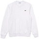 sweatshirt en molleton de coton mélangé uni homme lacoste sport