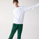 sweatshirt en molleton de coton mélangé uni homme lacoste sport