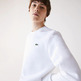 sweatshirt en molleton de coton mélangé uni homme lacoste sport