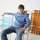 sweatshirt à col rond en molleton de coton homme lacoste