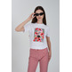 t-shirt femme  yes zee t-shirt donna corta, girocollo
