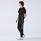 t-shirt en coton uni avec bandes siglées homme lacoste