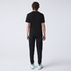 t-shirt en coton uni avec bandes siglées homme lacoste