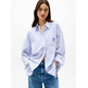 femme tjw ovs badge stripe shirt c5z