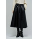 robe femme  salsa jeans faux leather midi skirt with b