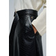 robe femme  salsa jeans faux leather midi skirt with b
