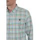 homme chemise popelin cuadros verde