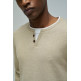 homme knit henley w/ collar maillot d 003