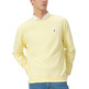 homme sweat-shirt básica bordado a cont amarillo