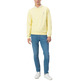 homme sweat-shirt básica bordado a cont amarillo