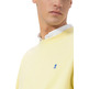 homme sweat-shirt básica bordado a cont amarillo